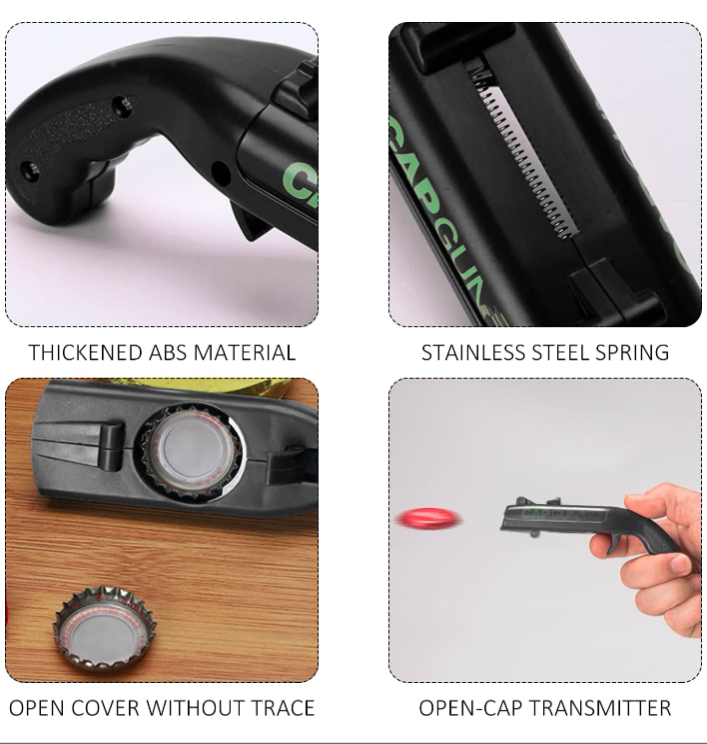 Cap Gun Beer Bottle Opener Portable