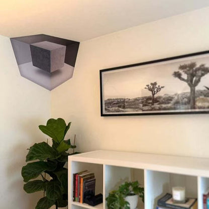 3D Optical Illusion Wall Corner Design