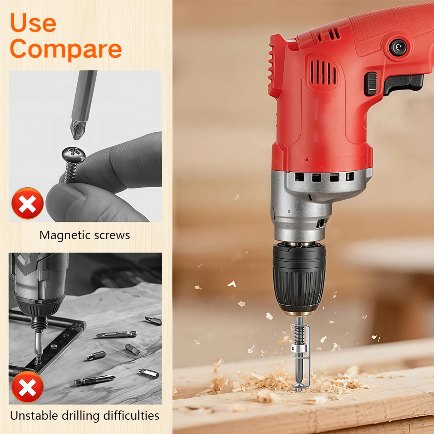 Spring loaded screw holder bit