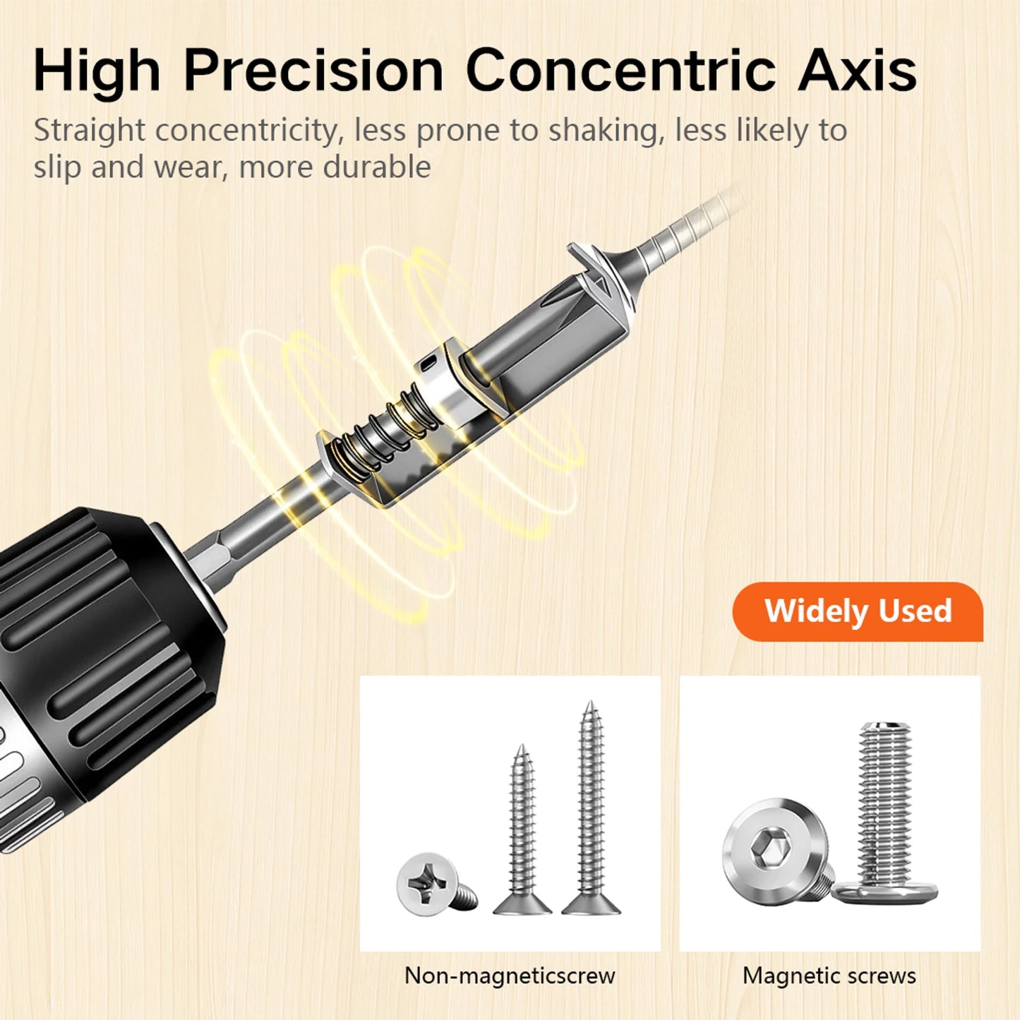 Spring loaded screw holder bit