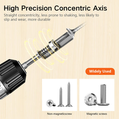 Spring loaded screw holder bit
