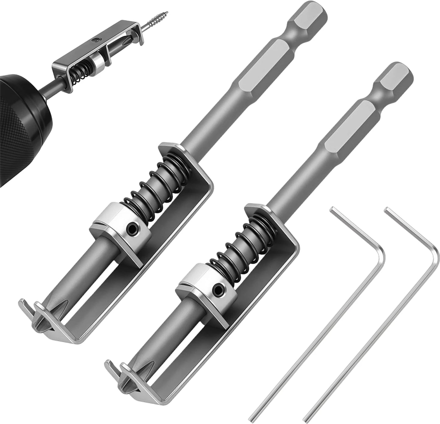 Spring loaded screw holder bit